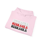 Nebraska Stacked Text Hoodie