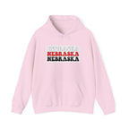Nebraska Stacked Text Hoodie