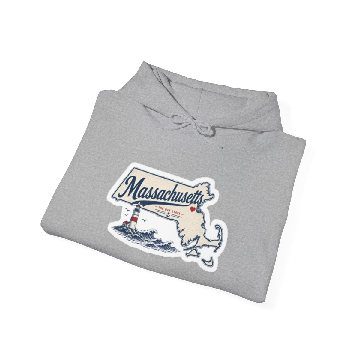 Massachusetts Map Souvenir Hoodie
