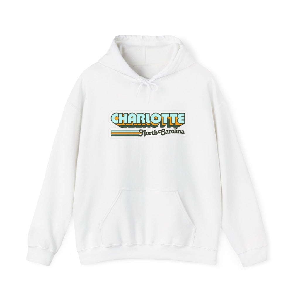Charlotte North Carolina Retro Graphic Hoodie