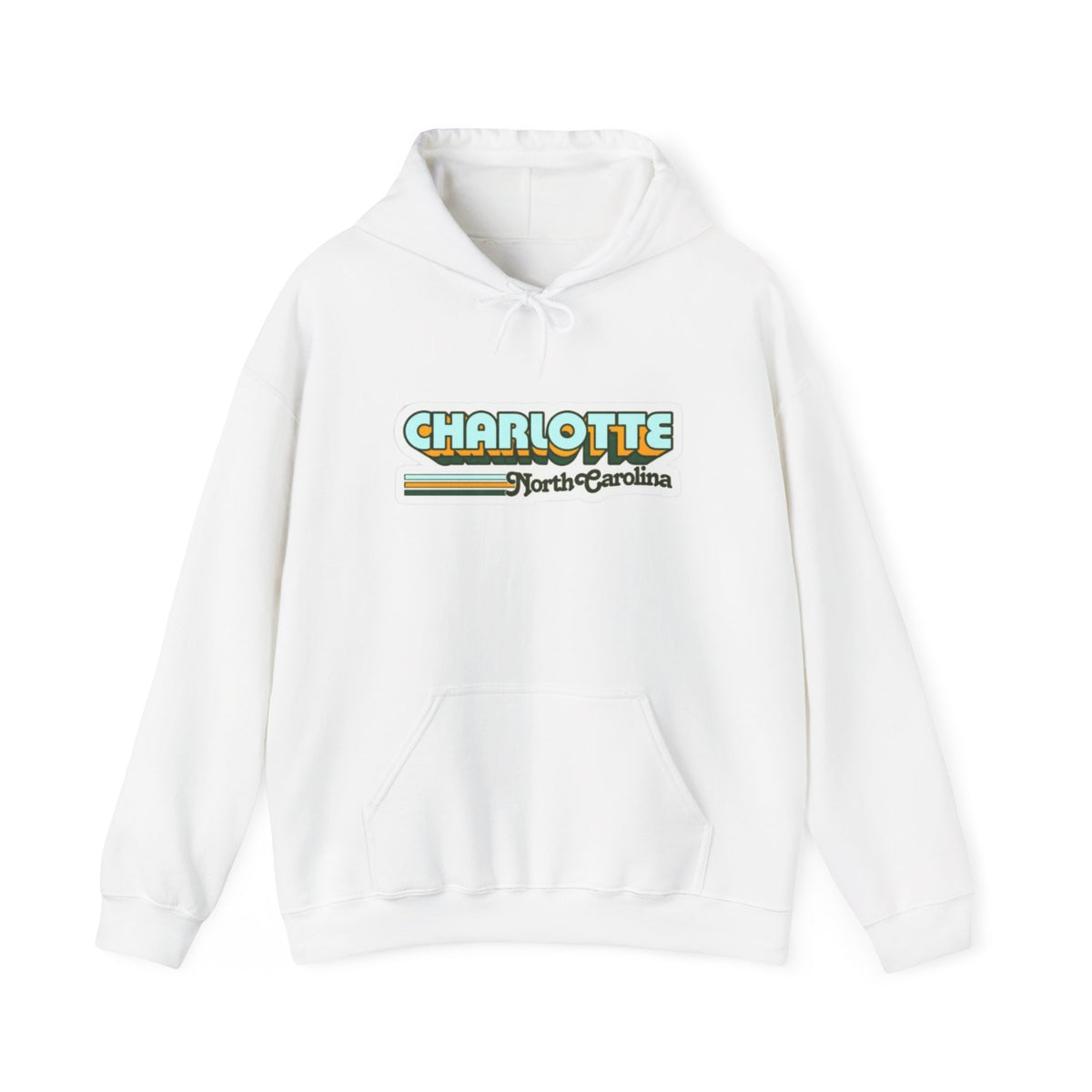 Charlotte North Carolina Retro Graphic Hoodie