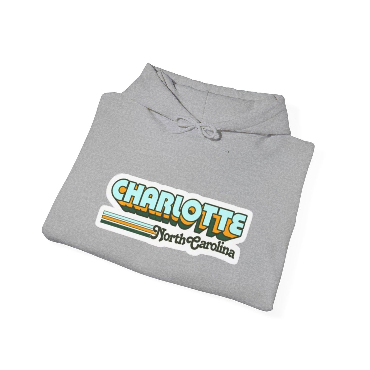 Charlotte North Carolina Retro Graphic Hoodie