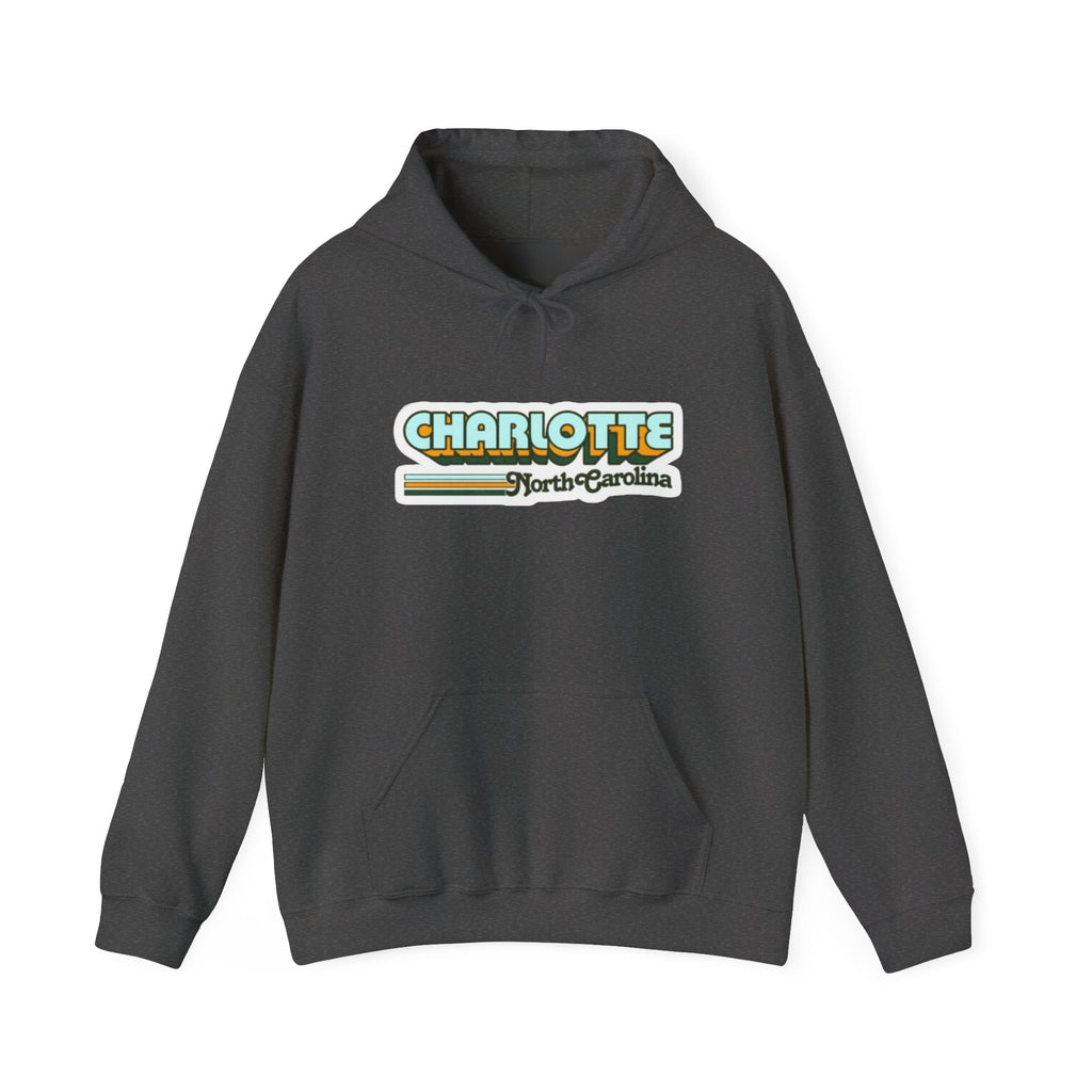 Charlotte North Carolina Retro Graphic Hoodie
