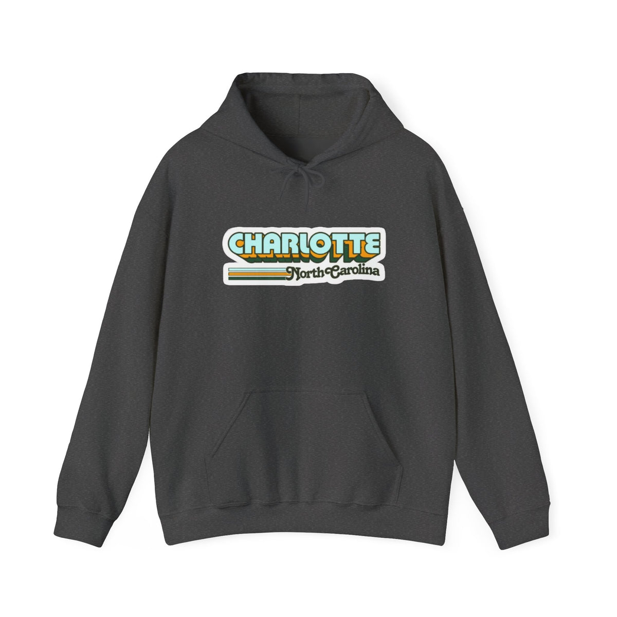 Charlotte North Carolina Retro Graphic Hoodie