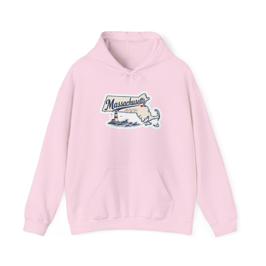 Massachusetts Map Souvenir Hoodie