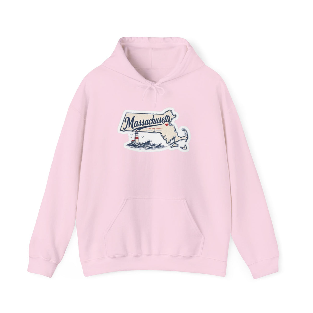 Massachusetts Map Souvenir Hoodie