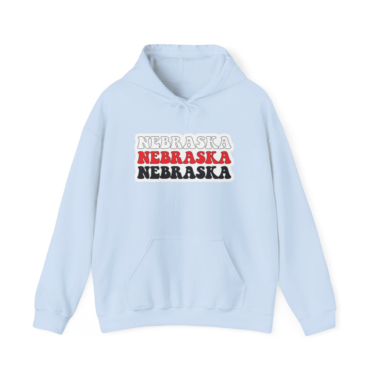Nebraska Stacked Text Hoodie