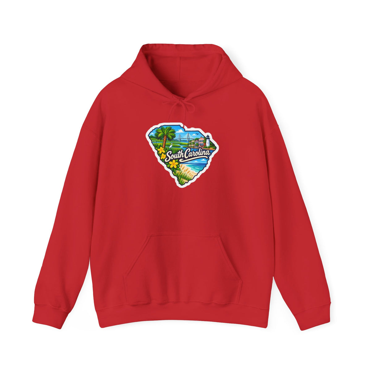 South Carolina Map Hooded Sweatshirt