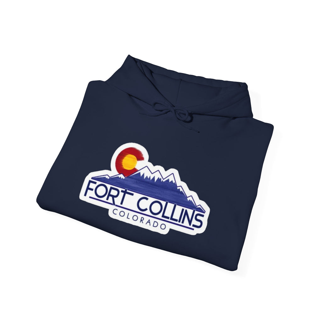 Fort Collins Colorado Mountain Logo Hoodie