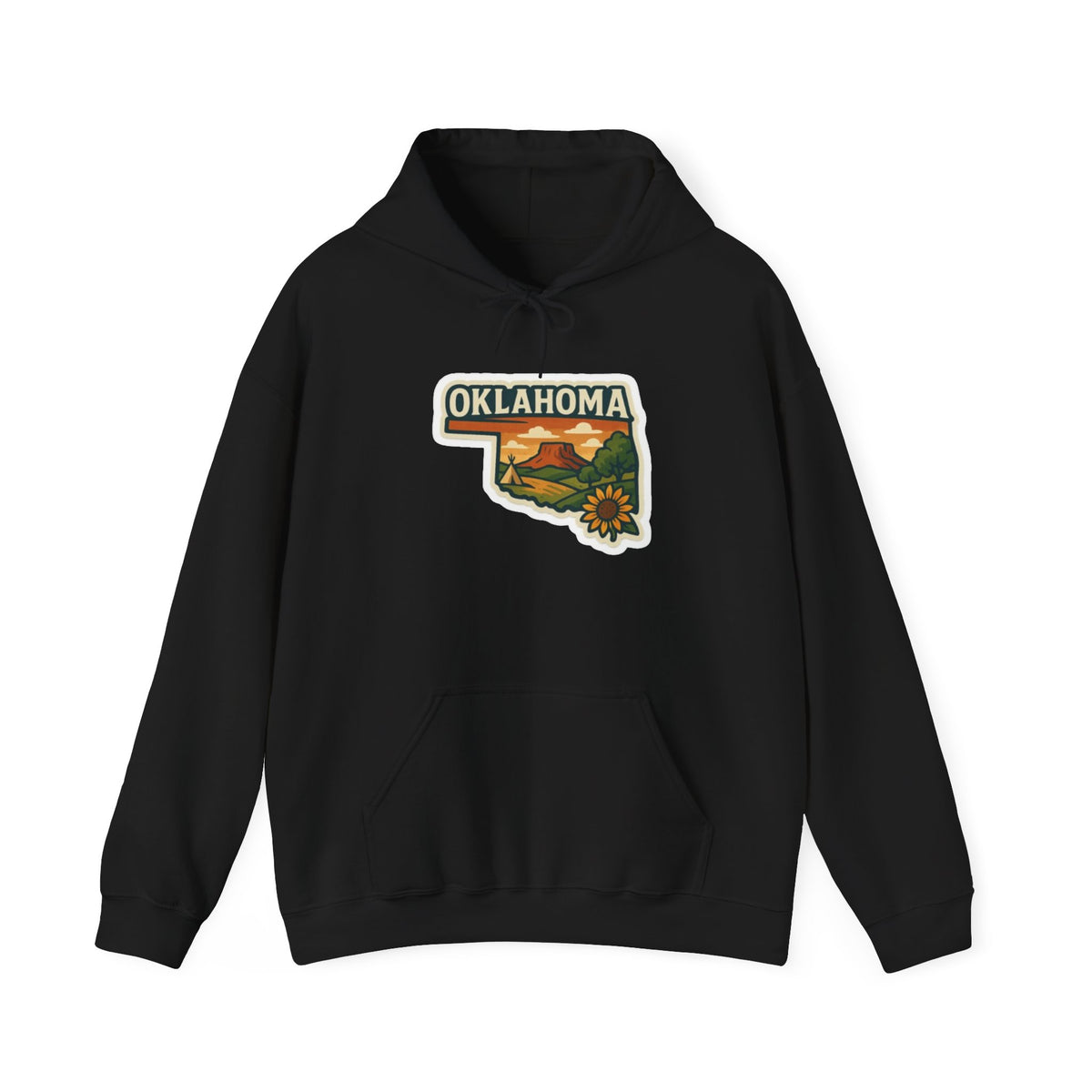Oklahoma State Map Hoodie