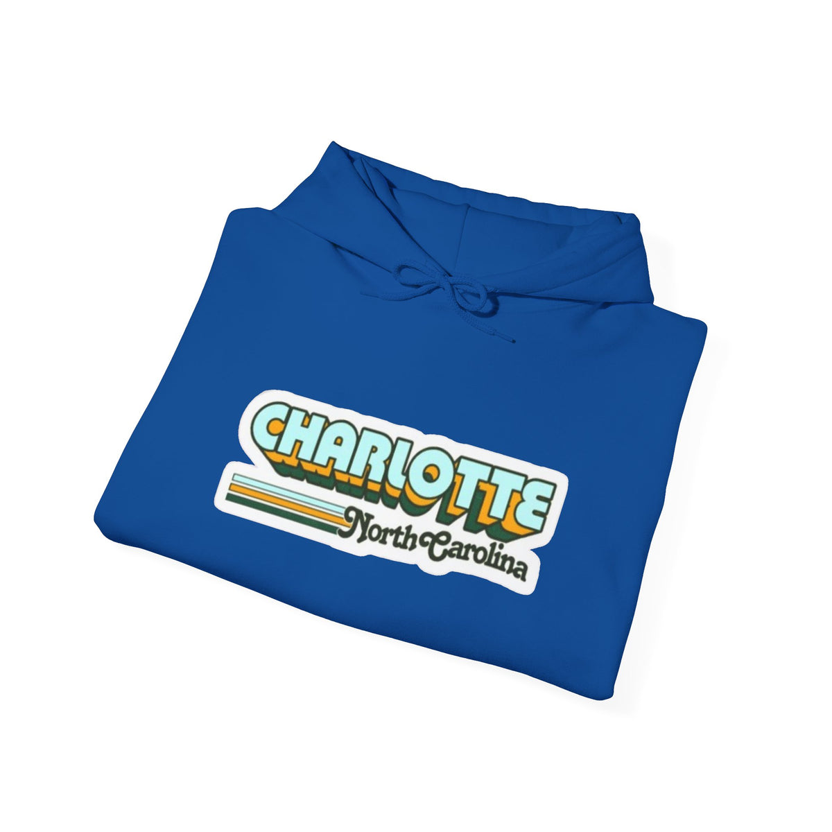 Charlotte North Carolina Retro Graphic Hoodie