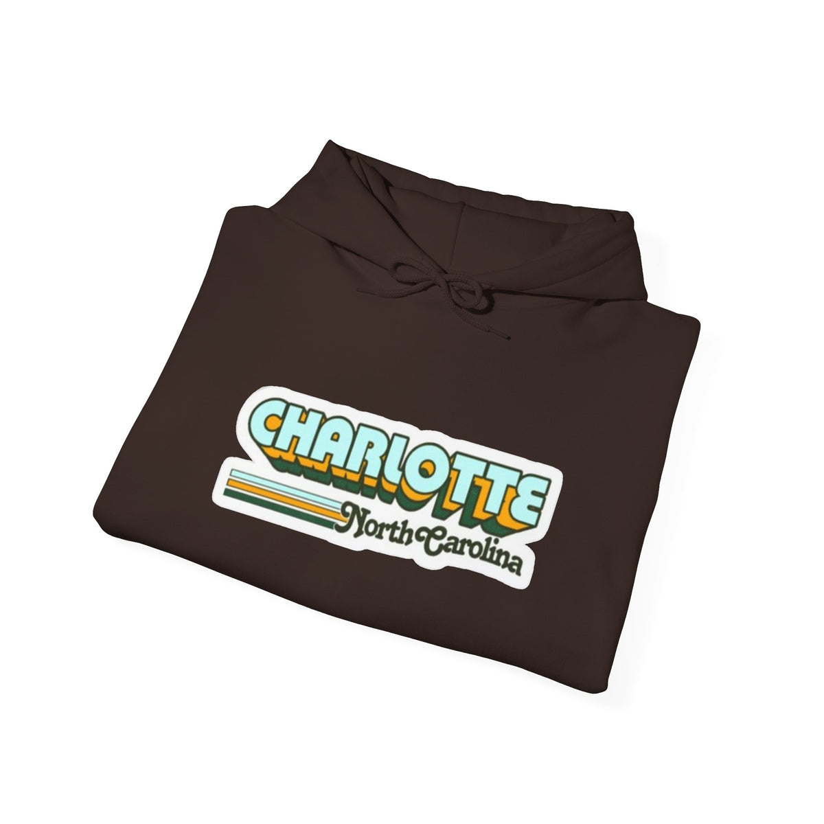 Charlotte North Carolina Retro Graphic Hoodie