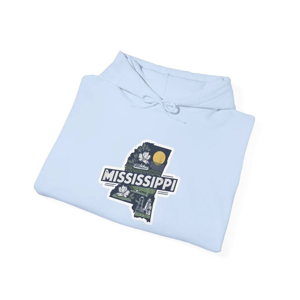Mississippi Map Pullover Hoodie