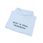 “Rest Is Real Progress” Motivational Hoodie