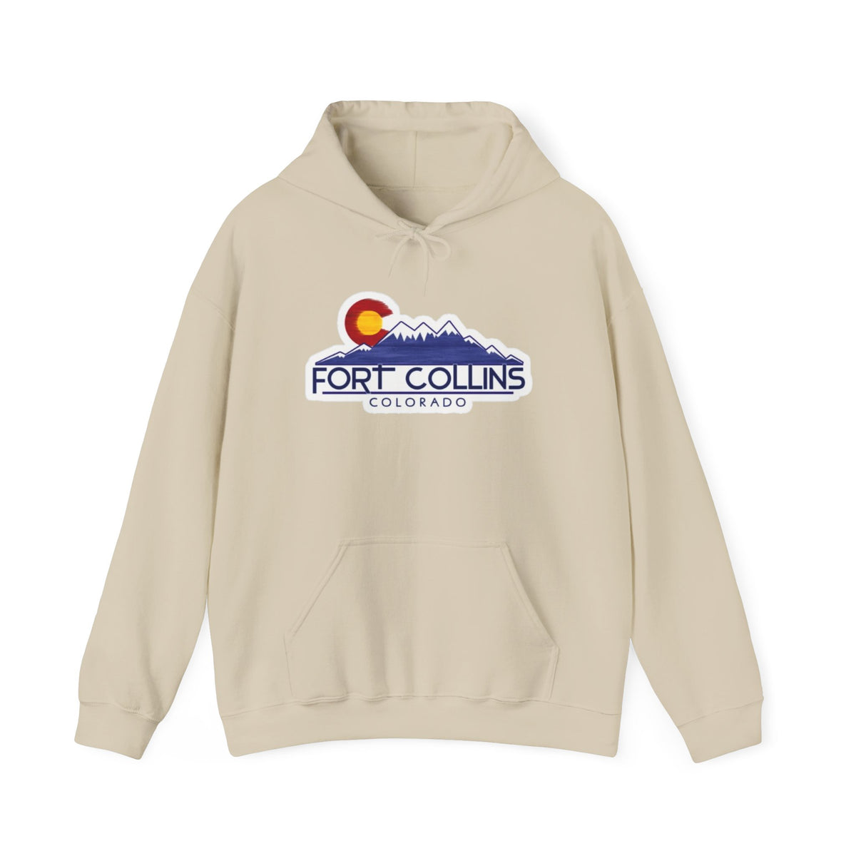 Fort Collins Colorado Mountain Logo Hoodie