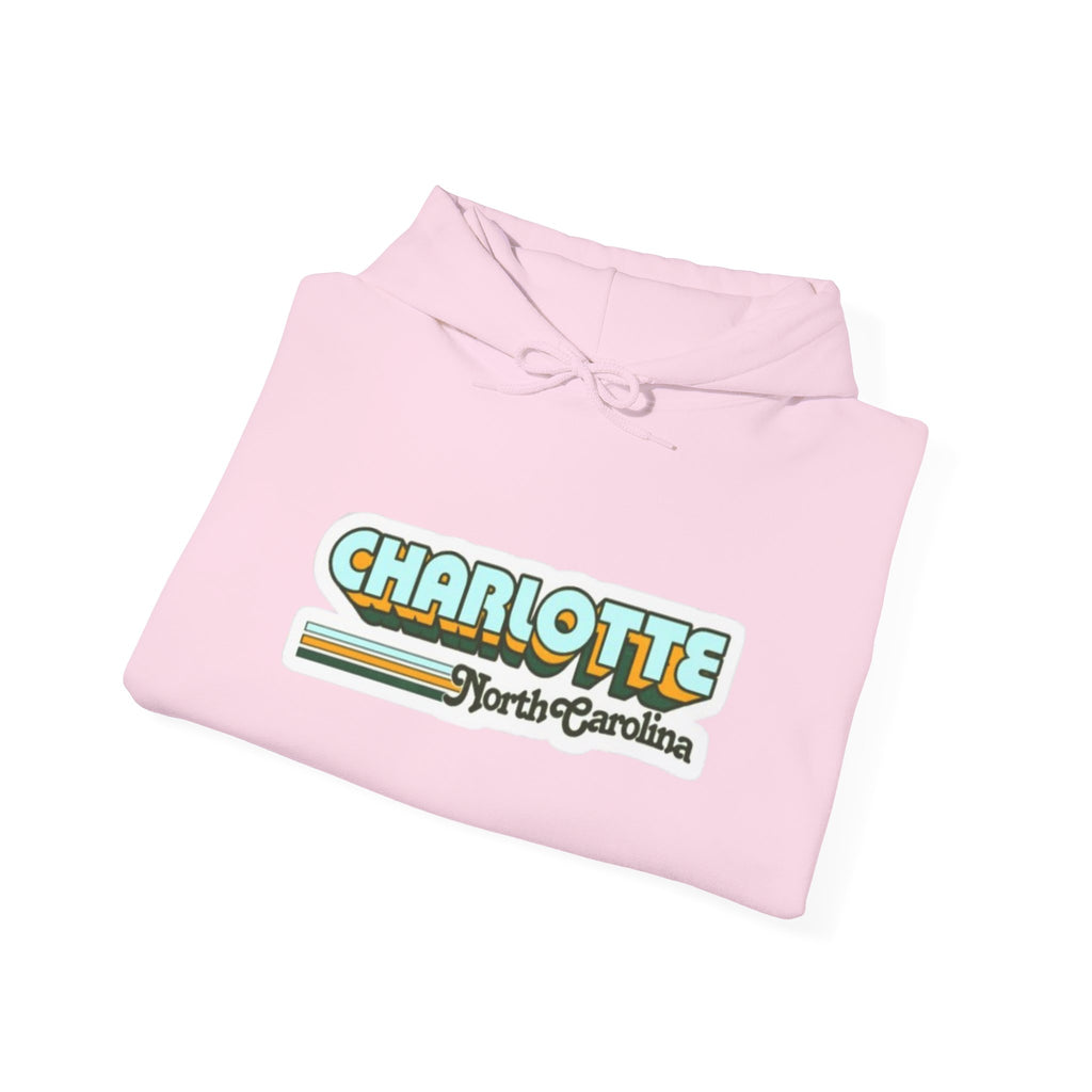 Charlotte North Carolina Retro Graphic Hoodie