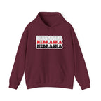 Nebraska Stacked Text Hoodie
