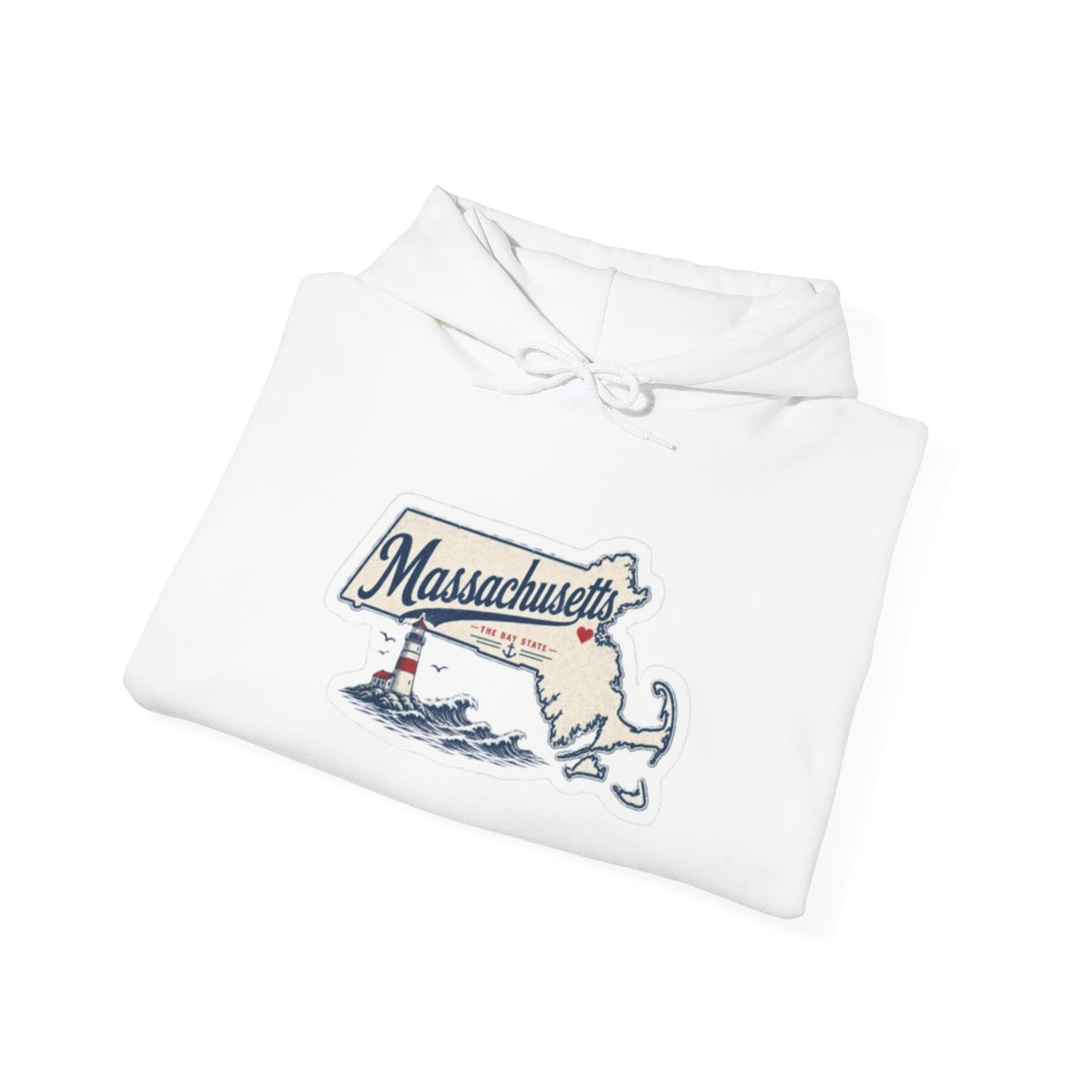 Massachusetts Map Souvenir Hoodie