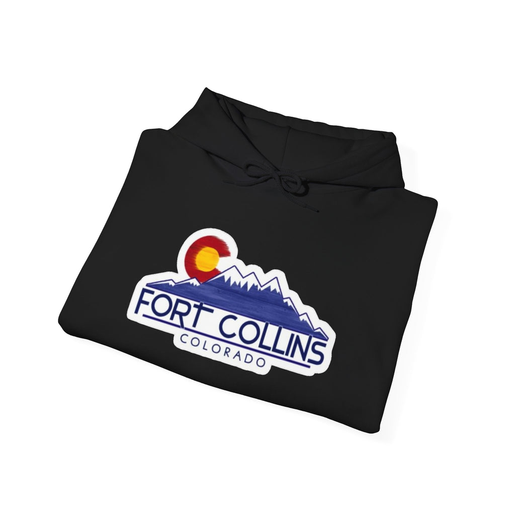 Fort Collins Colorado Mountain Logo Hoodie