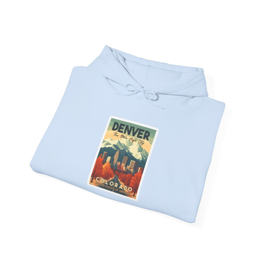 Denver Vintage Travel Poster Hoodie