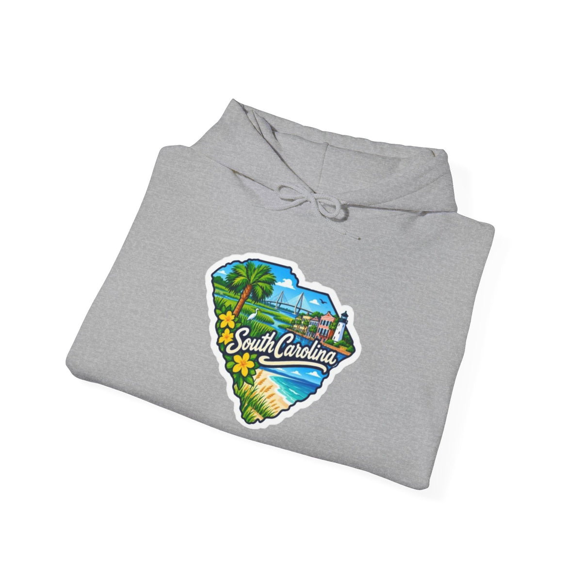 South Carolina Map Hooded Sweatshirt