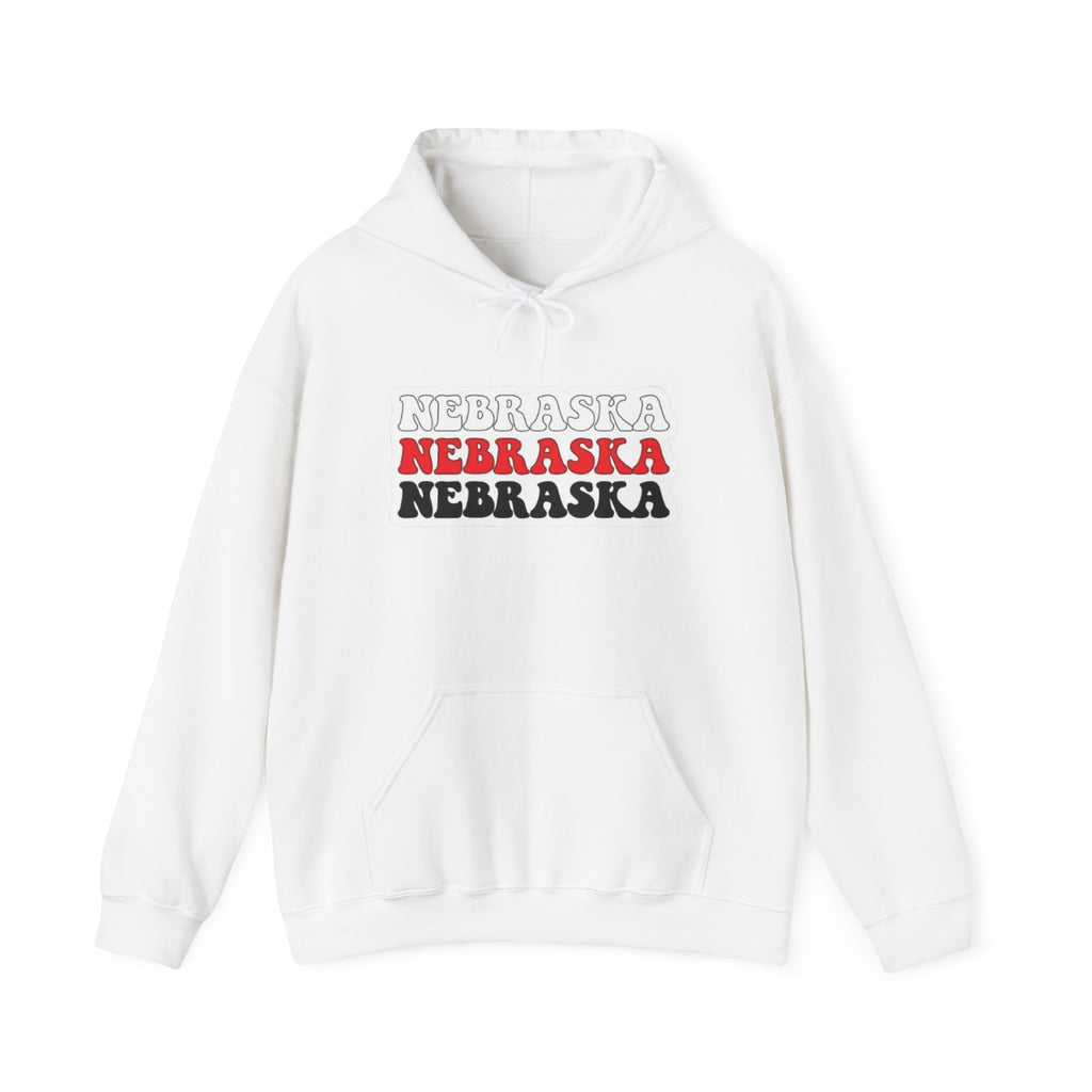 Nebraska Stacked Text Hoodie