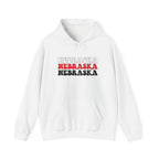 Nebraska Stacked Text Hoodie