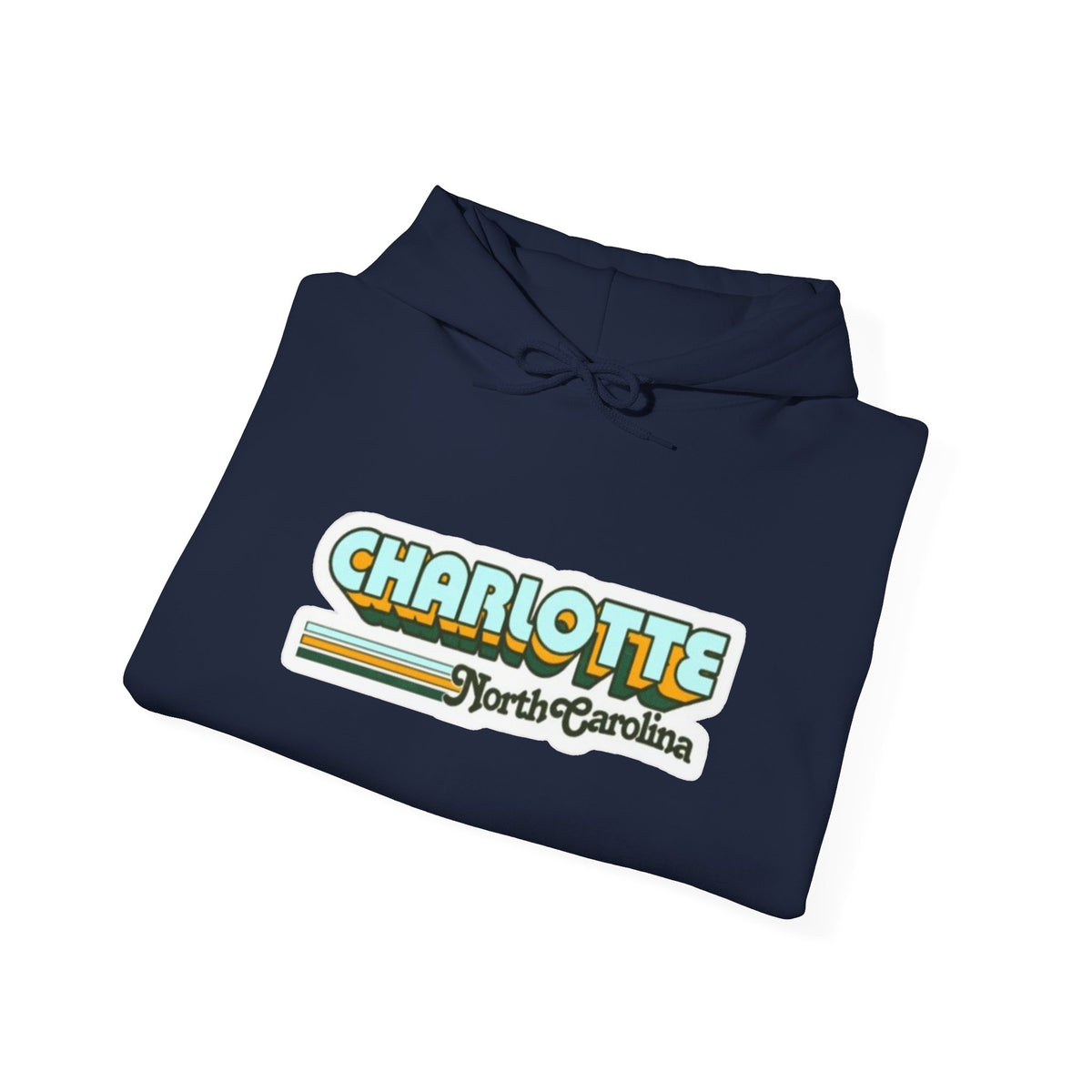 Charlotte North Carolina Retro Graphic Hoodie