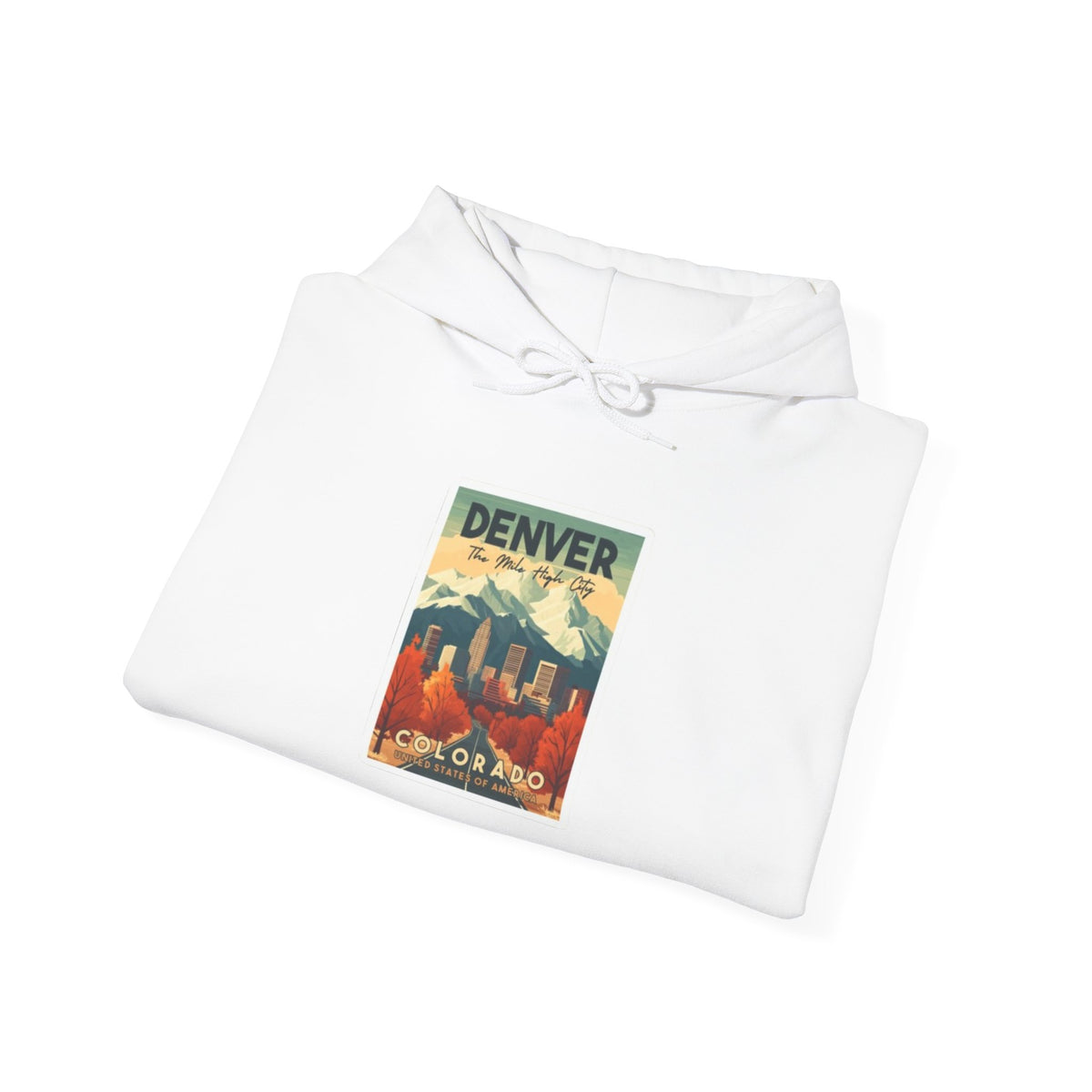 Denver Vintage Travel Poster Hoodie