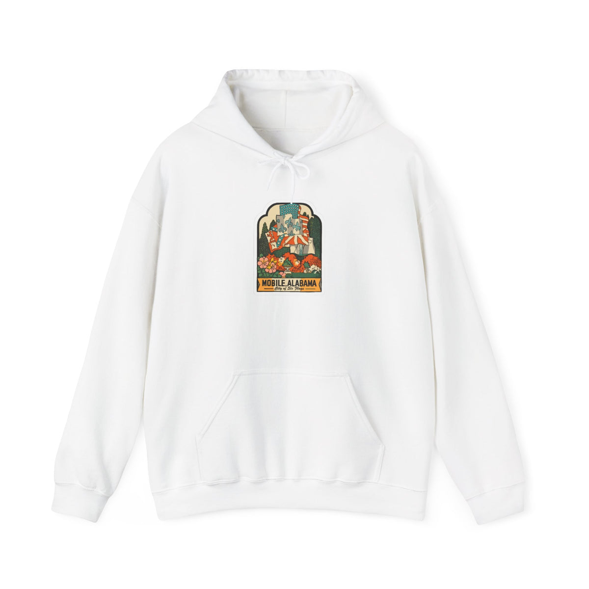Mobile Alabama Vintage Floral “Mile High” Travel Hoodie