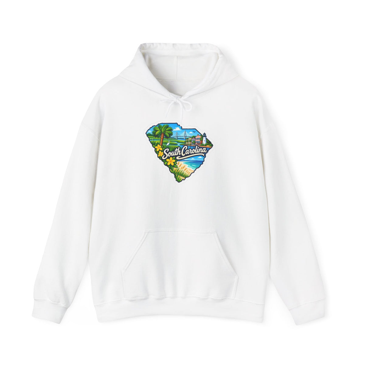 South Carolina Map Hooded Sweatshirt