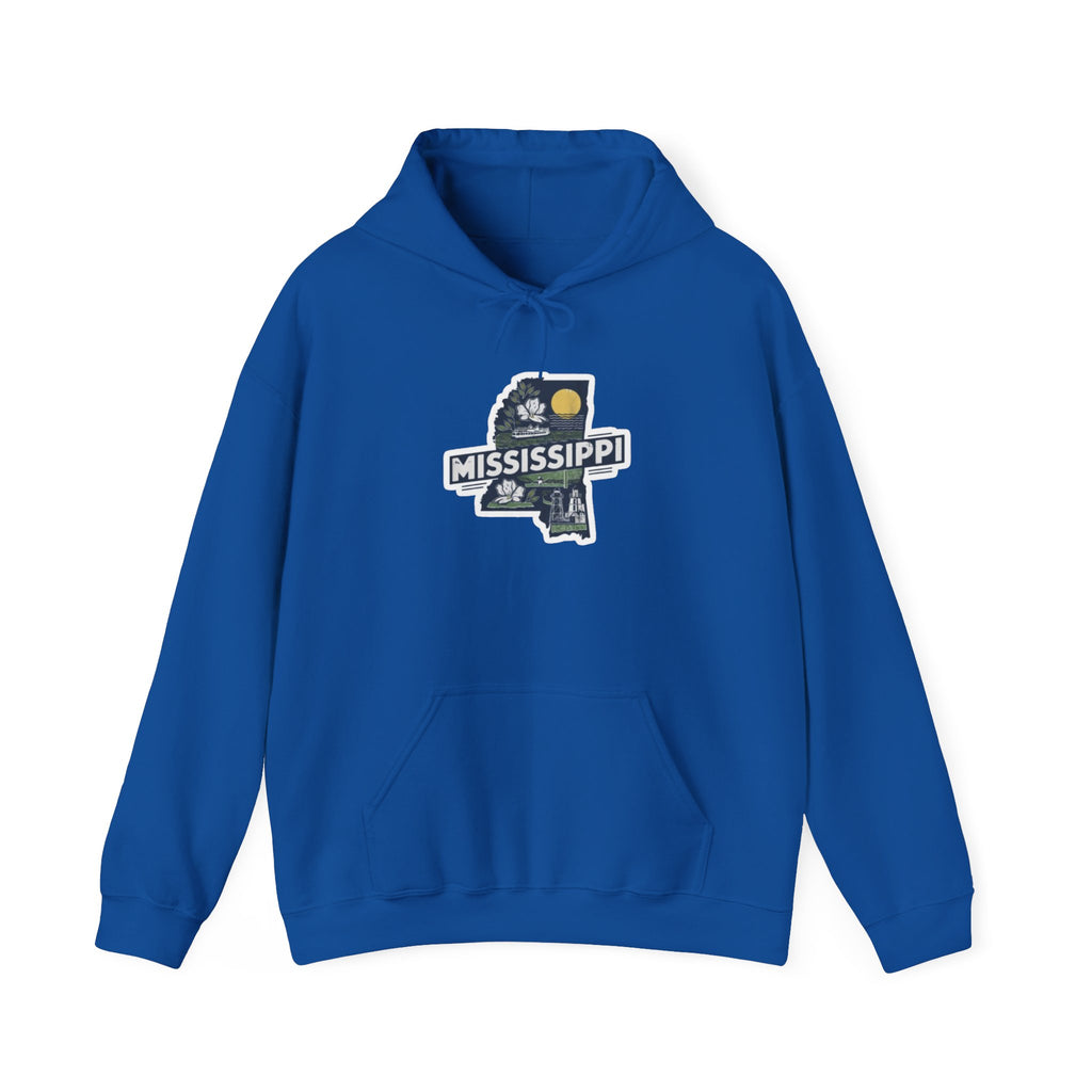 Mississippi Map Pullover Hoodie