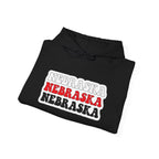 Nebraska Stacked Text Hoodie