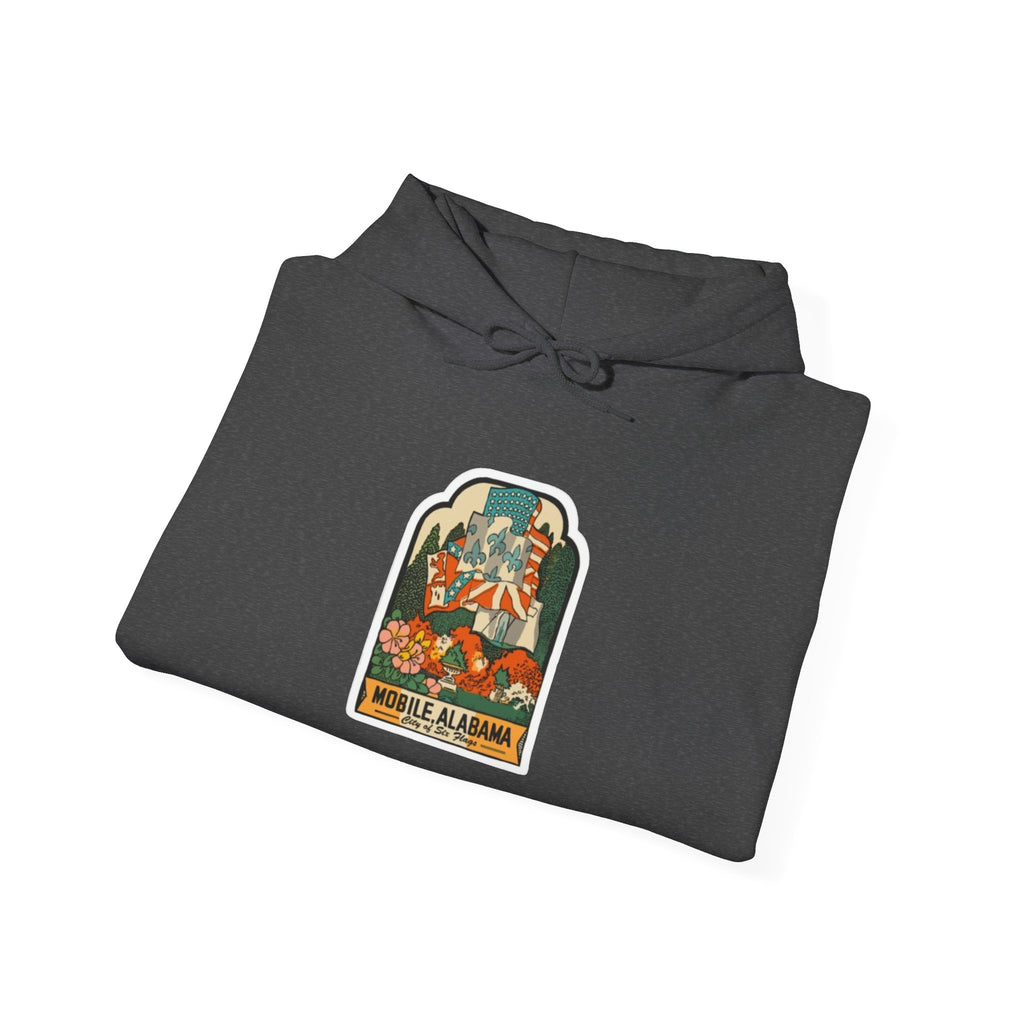 Mobile Alabama Vintage Floral “Mile High” Travel Hoodie