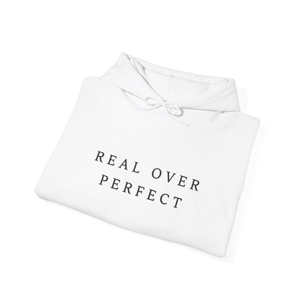 Real Over Perfect Inspirational Hoodie