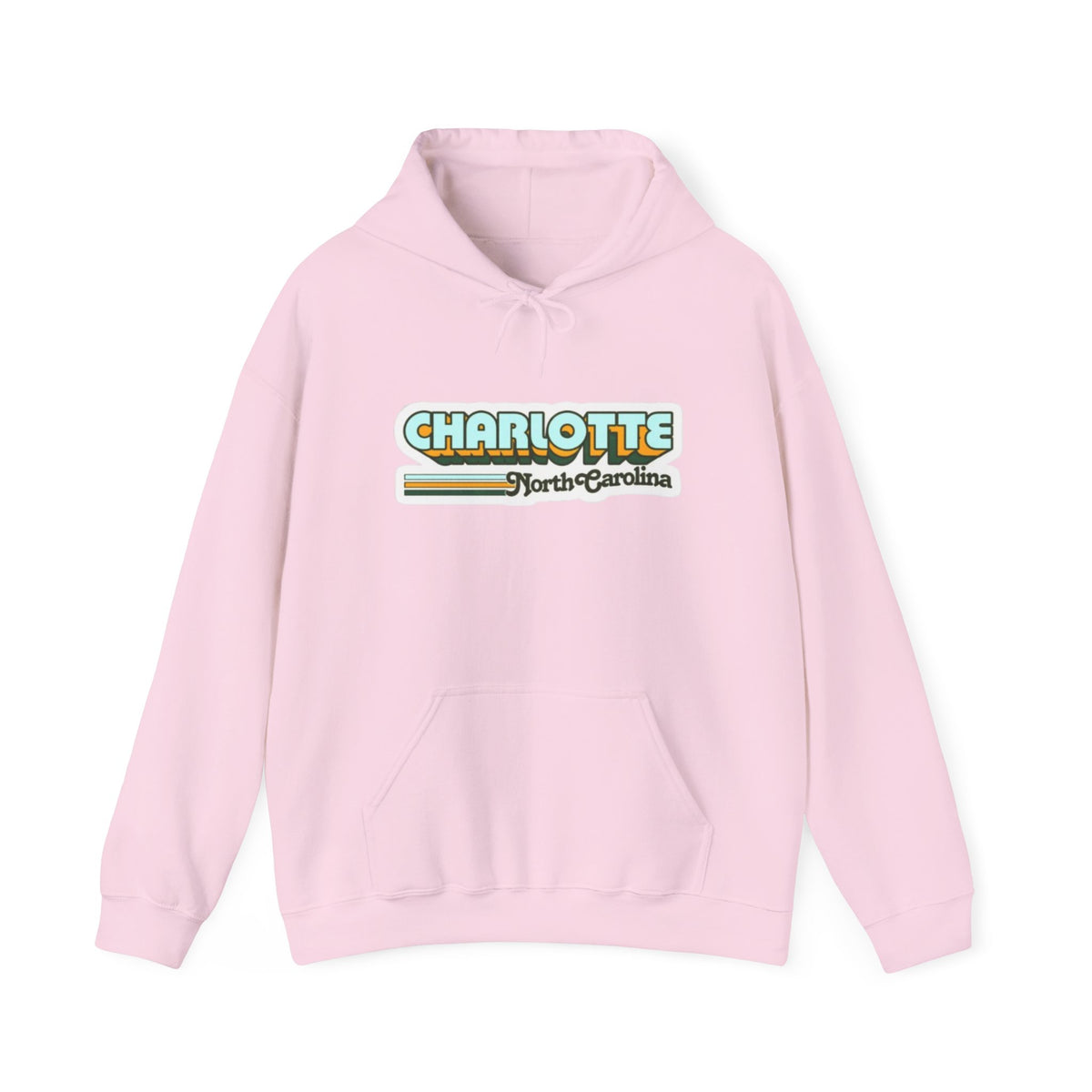 Charlotte North Carolina Retro Graphic Hoodie