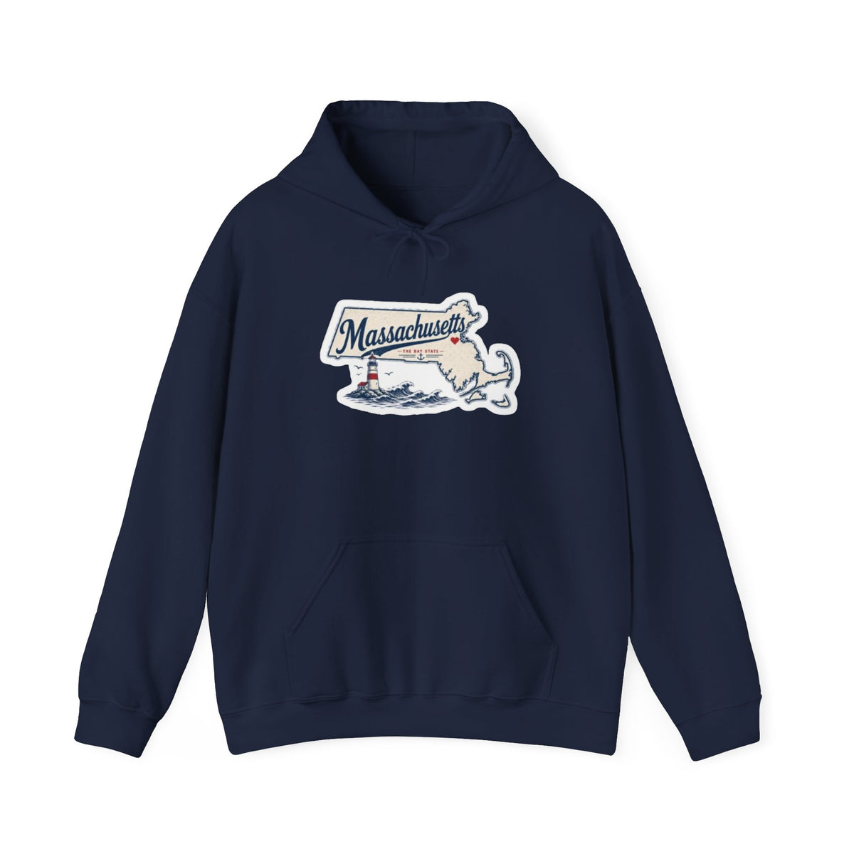 Massachusetts Map Souvenir Hoodie