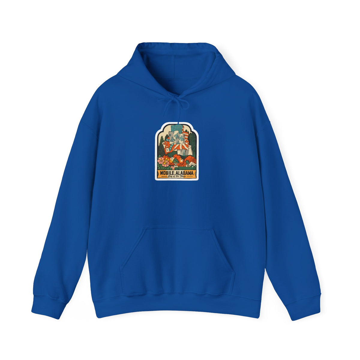 Mobile Alabama Vintage Floral “Mile High” Travel Hoodie