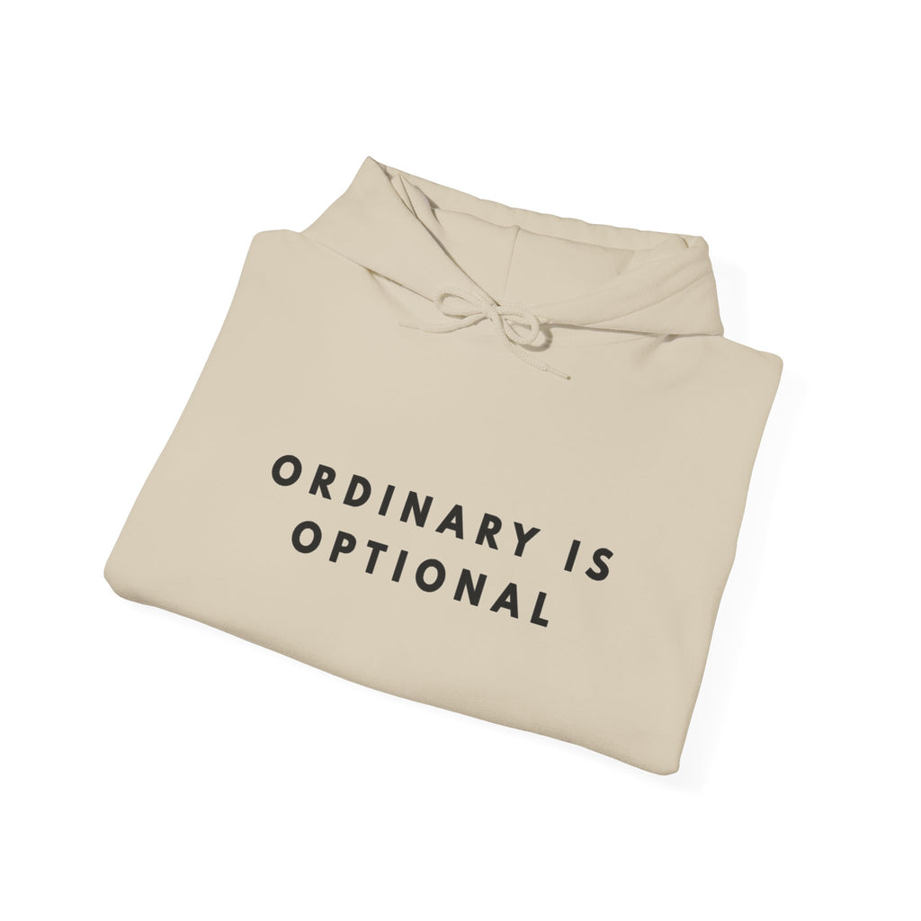 Ordinary Is Optional Inspirational Quote Hoodie