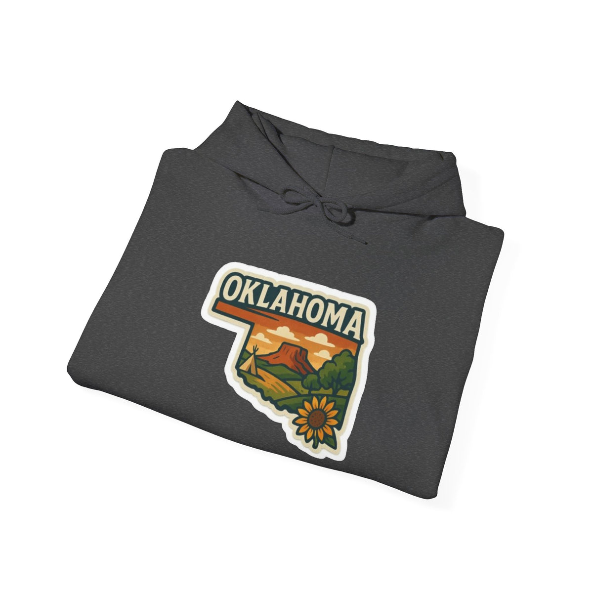Oklahoma State Map Hoodie