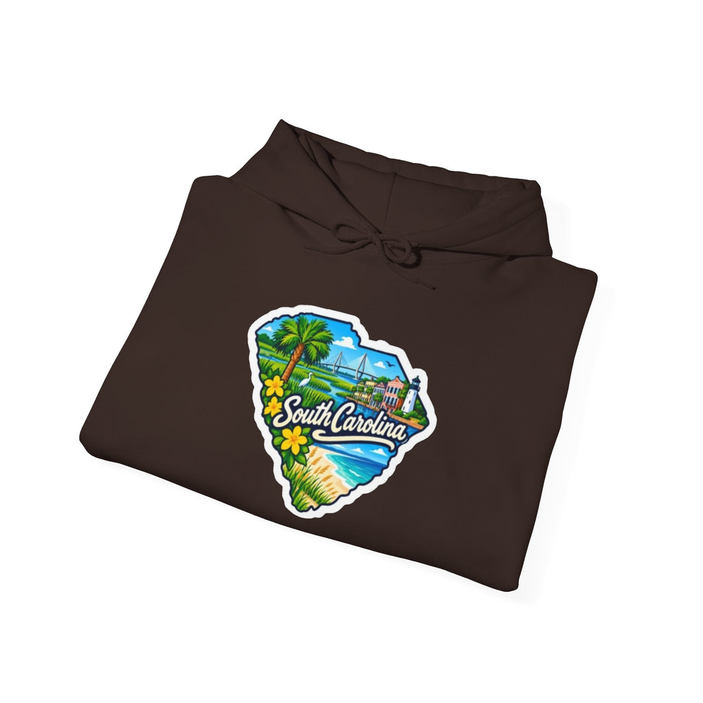South Carolina Map Hooded Sweatshirt