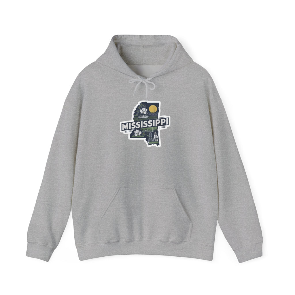 Mississippi Map Pullover Hoodie