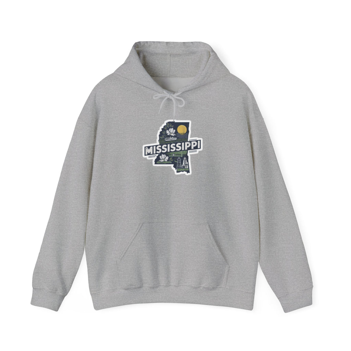 Mississippi Map Pullover Hoodie
