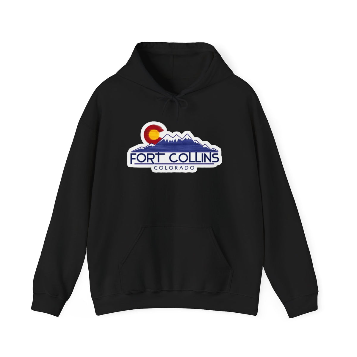 Fort Collins Colorado Mountain Logo Hoodie