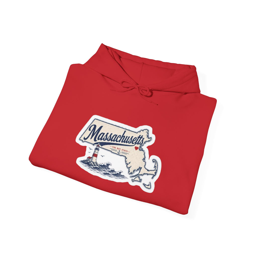 Massachusetts Map Souvenir Hoodie