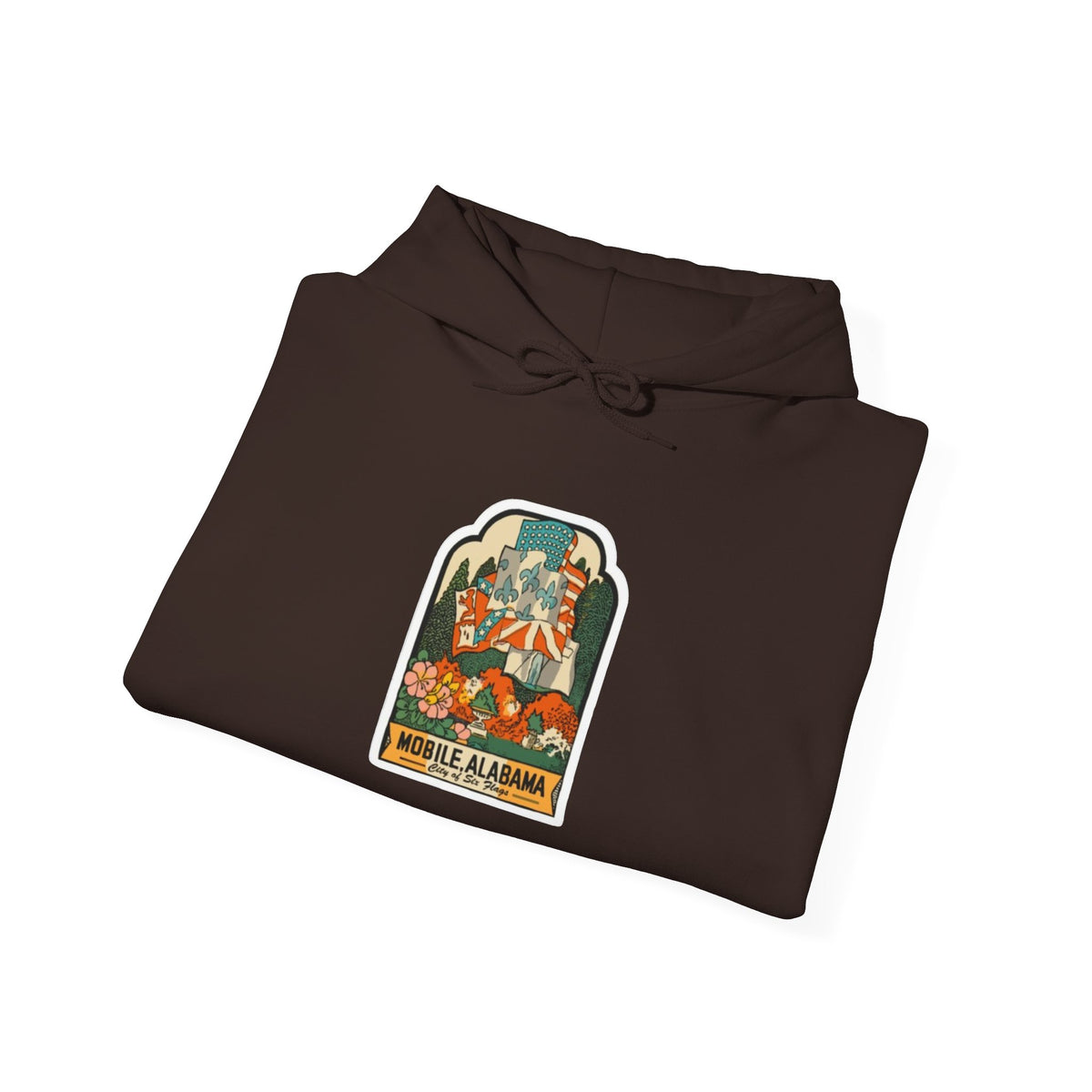 Mobile Alabama Vintage Floral “Mile High” Travel Hoodie
