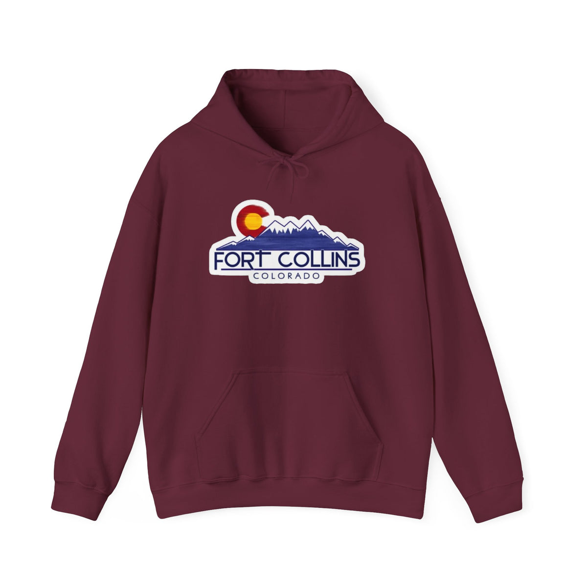 Fort Collins Colorado Mountain Logo Hoodie