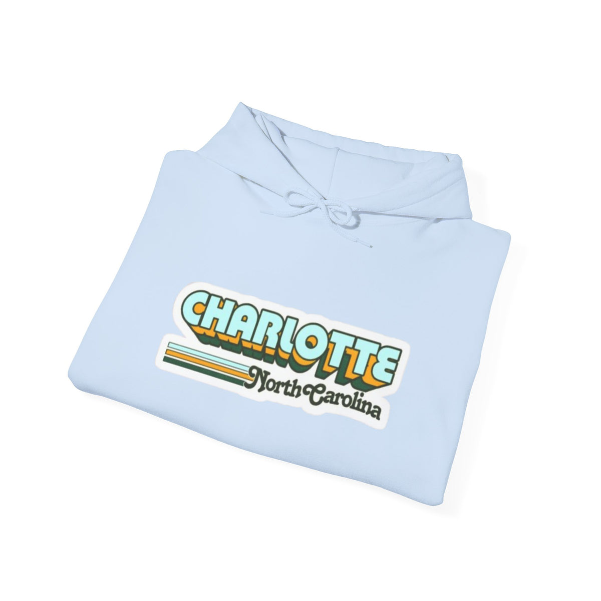 Charlotte North Carolina Retro Graphic Hoodie