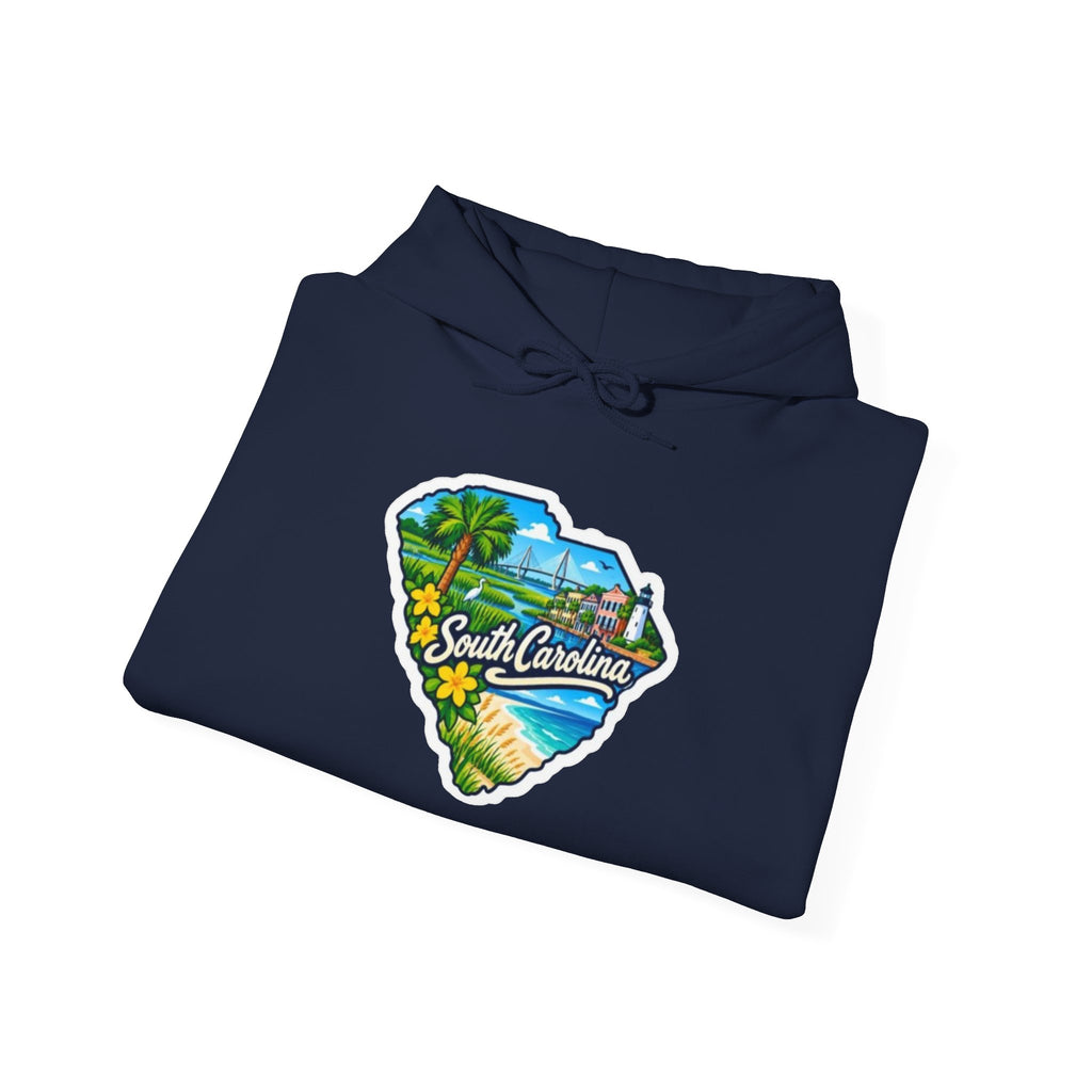 South Carolina Map Hooded Sweatshirt