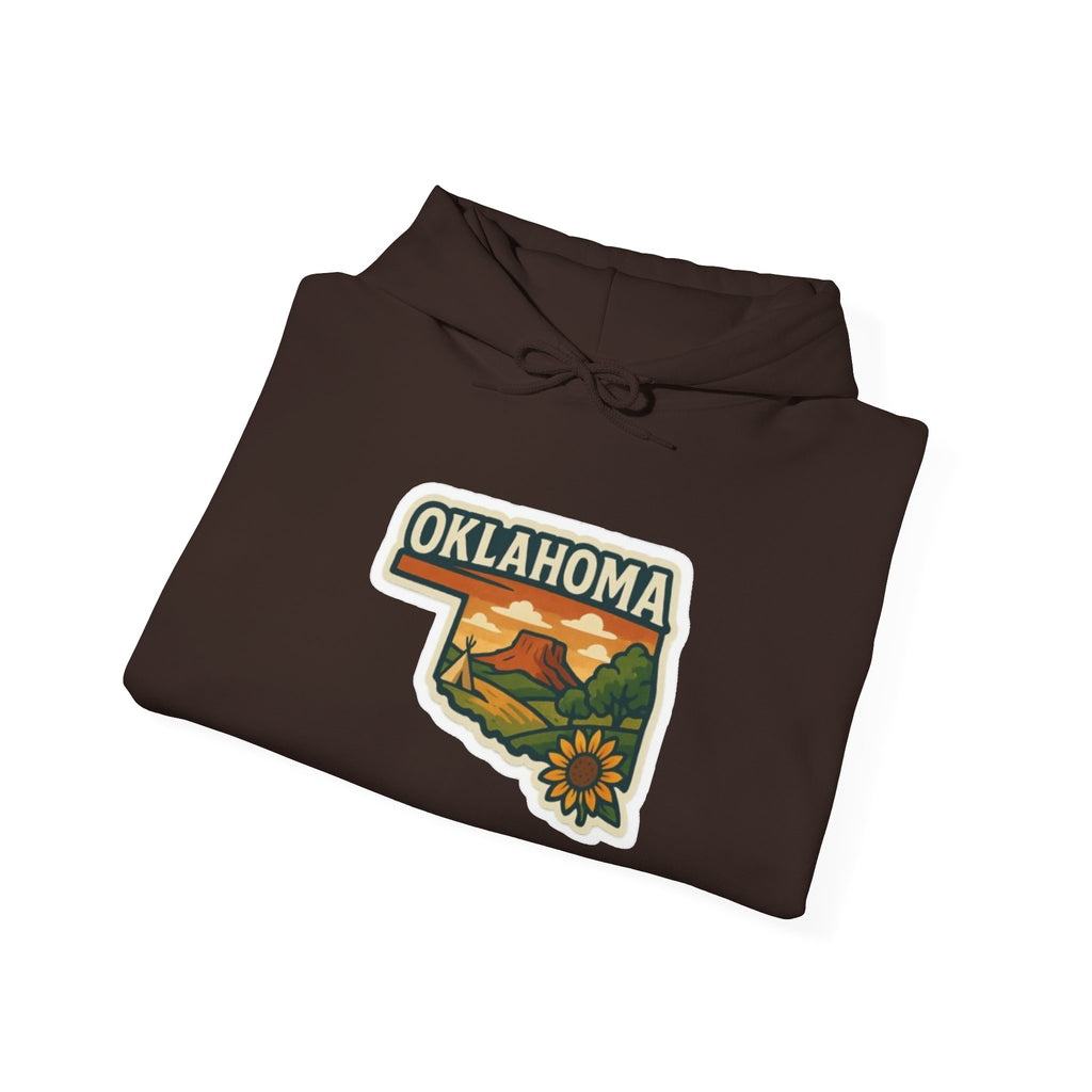 Oklahoma State Map Hoodie